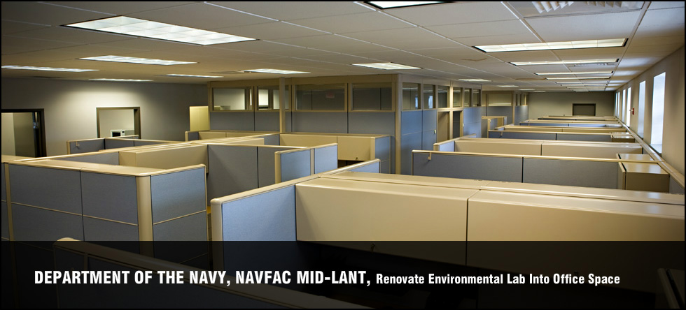 Department of the Navy, NAVFAC MID-LANT, Renovate Environmental Lab Into Office Space